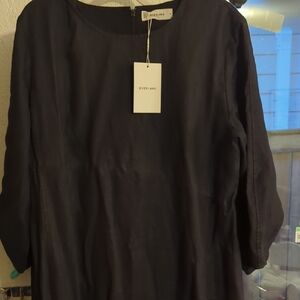 Everlane Black Linen Shift Dress NWT